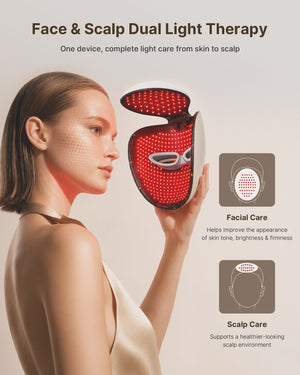 LS-808 Dual-Use 482-LED Face & Scalp Therapy Mask