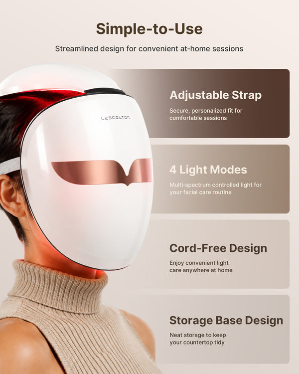 LS-808 Dual-Use 482-LED Face & Scalp Therapy Mask